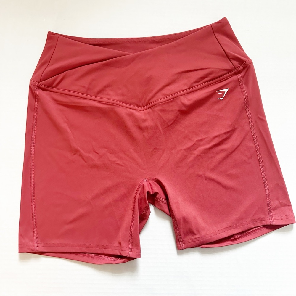 Gymshark Red Crossover Shorts Women’s XL
